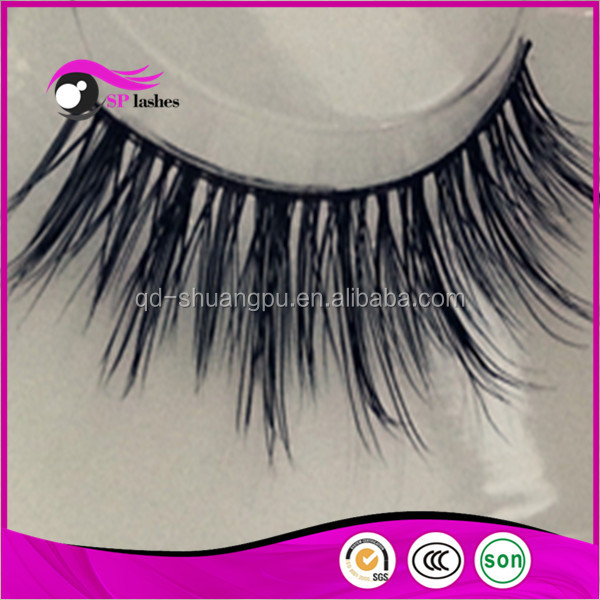Private Label Paires 100% Réel Cheval Faux Cils Cheval Cheveux Faux Cils