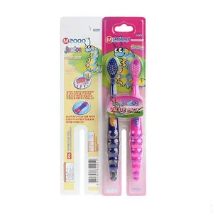 With Tongue Cleaner Suction Standing Shape Children Kids Toothbrush