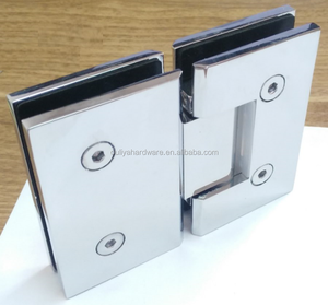 أستراليا وكندا شعبية نمط 180 درجة زجاج إلى زجاج مفاصل باب الحمام النحاس - Product Image 3