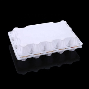 plastic egg carton tray PS white color factory price 15pack