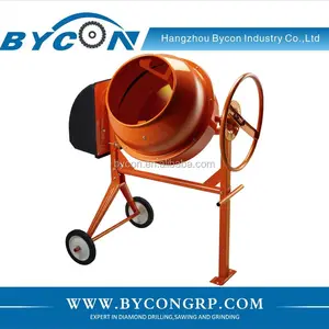 70L/120L/140L/160L/180L/200L 电动小型便携式混凝土搅拌机，带泵价格从 Bycon
