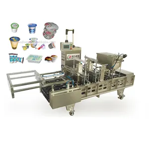 Leadworld Automatic fruit Jam chocolate sauce Jelly Yogurt Ice Cream Juice Sugar Honey cup filling machine and sealing machine