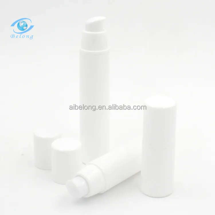 IBELONG Wholesale white 15ml 30ml 50ml PP plastic airless pump bottle cosmetic for serum