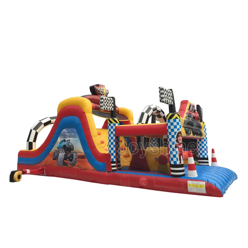 Xe Chủ Đề Bouncy Castle Obstacle Course Trẻ Em Người Lớn Inflatable Bounce Trở Ngại Thiết Bị Inflatable Land Obstacle Course