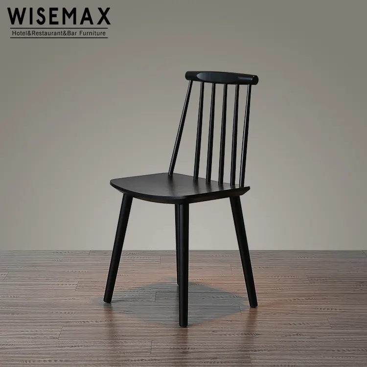 WISEMAX 가구 신착 러버 우드 사이드 카페 소금 의자 블랙 윈저 우드 식당용 의자