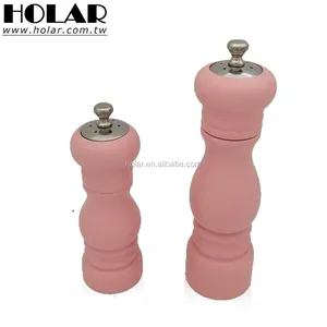 [holar] 2-in-1粉红色盐瓶胡椒研磨器套装