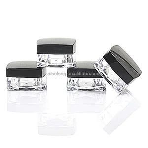 IBELONG 5g 10g 15g 30g 50g platz klar kunststoff acryl jar kosmetische container mit schwarz platz schraube kappe hersteller