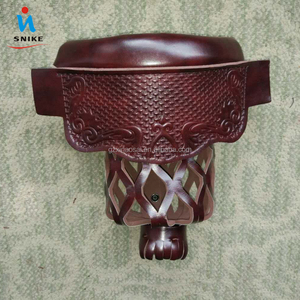 최고급 천연 가죽 교체용 휴대용 6피스 당구대 포켓 세트 (블랙/브라운 옵션) - Product Image 3