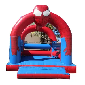 Comercial dejando superhéroe Spiderman Casa de rebote inflable tobogán de agua piscina Casa de rebote con piscina
