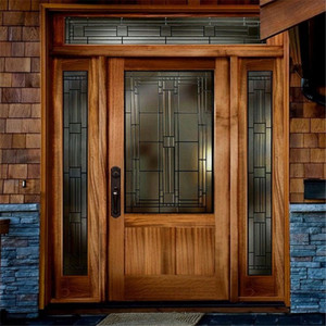 <span class=keywords><strong>Porte</strong></span> coulissante extérieure en bois massif, design élégant à double battant - Product Image 5