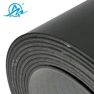 Black smooth surface pvc airport conveyor belts for x-ray baggage scanner