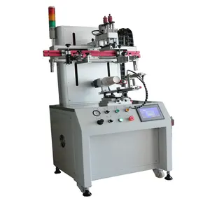 CNC Pencetak Layar Silinder Pemosisian Servo untuk Botol Cangkir Tabung Lunak