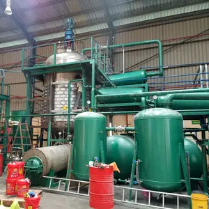 Black used engine oil regenerated waste oil recycling machine plant to diesel