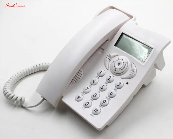 โทรศัพท์หมายเลขผู้โทร SC-100ไม่มีแบตเตอรี่โทรศัพท์แบบมีสายพร้อมปุ่มหน่วยความจำแบบสัมผัสเดียว
