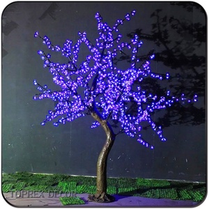 Toprex Commercial RVB Changement de couleur <span class=keywords><strong>LED</strong></span> <span class=keywords><strong>Arbre</strong></span> de fleurs de <span class=keywords><strong>cerisier</strong></span> Éclairage émettant vert clair pour les festivals en plein air - Product Image 3