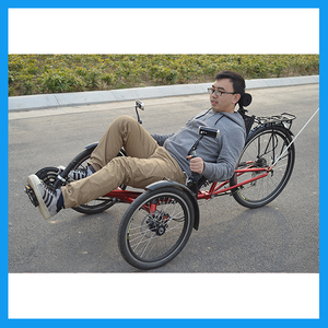 Rear suspension 3 wheels recumbent bicycle <span class=keywords><strong>eclectic</strong></span> manufacturer - Product Image 3