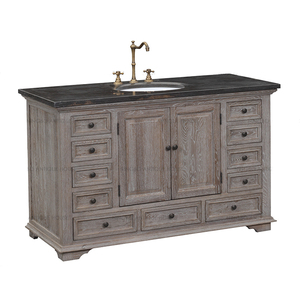 Meubles <span class=keywords><strong>de</strong></span> <span class=keywords><strong>salle</strong></span> <span class=keywords><strong>de</strong></span> <span class=keywords><strong>bain</strong></span> <span class=keywords><strong>en</strong></span> bois <span class=keywords><strong>massif</strong></span> <span class=keywords><strong>de</strong></span> chêne recyclé <span class=keywords><strong>de</strong></span> style vintage rustique 135*58.5*83.5cm - Product Image 2