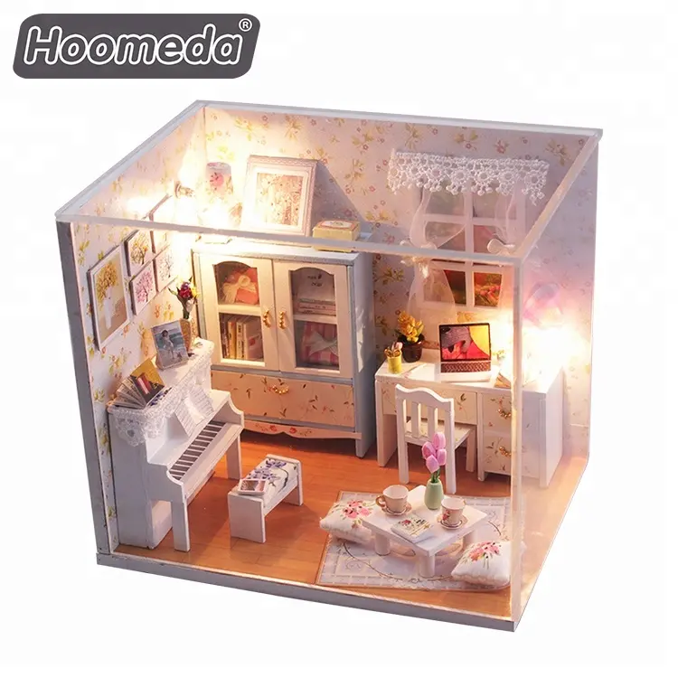 Hot sale kids wooden dollhouse,top fashion baby wooden doll house