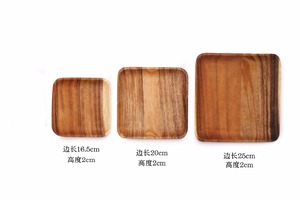 Plato cuadrado de <span class=keywords><strong>madera</strong></span> de haya, plato de <span class=keywords><strong>madera</strong></span> de 16,5 cm - Product Image 6