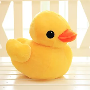 Kawaii Bird lembut boneka hewan bebek kuning kustom mainan mewah untuk anak-anak