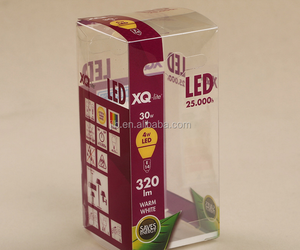 플라스틱 투명 PET/PVC 인쇄 포장 접이식 LED 전구 상자 - Product Image 3