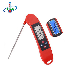 2017 mejor venta sonda plegable barbacoa carne termómetro hablar con rojo - Product Image 1