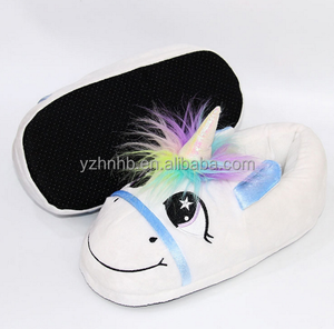 Zapatillas de felpa de unicornio novedad suave esponjoso interior zapatillas de felpa Unisex - Product Image 4