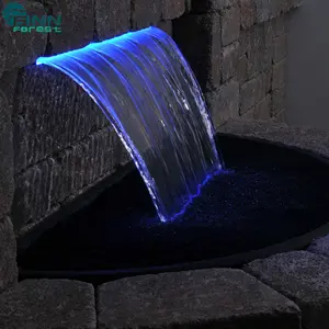 Características del agua, jardines, cascada, fuente, piscina, cascada, luz Led