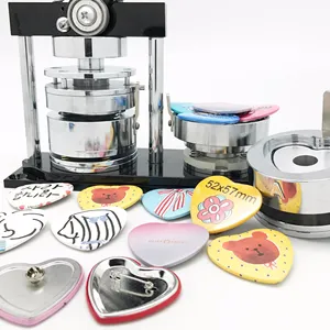 Çin sıcak satış kalp manuel düğme üreticisi rozet yapma makinesi