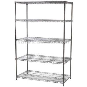 48-Inch Wide x 72-Inch High x 18-Inch <strong>Deep</strong> Decorative Chrome Wire <strong>Shelving</strong> Unit Heavy Duty 5-Tier Steel <strong>Shelving</strong> - Product Image 1