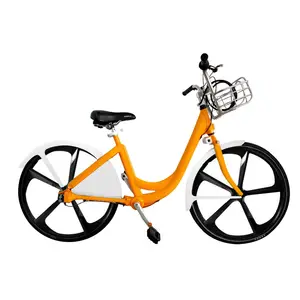 Sistema inteligente de compartilhamento de bicicleta, baixo custo, manutenção, sem carga, estação com eixo, sem corrente