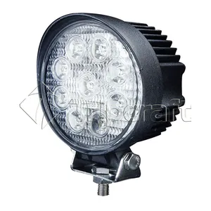 27 Watt 12V 24V Super bright Auto parts Working Led Light 4 inch round LED work lamp with best price