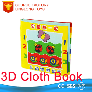 Giocattoli educativi che si svolgono libri di attività che si esercitano colorendo giallo fruscio 3D 15CM libro di stoffa - Product Image 2
