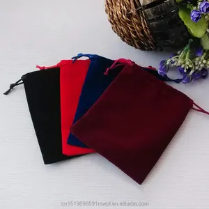 Custom logo printing Promotional Velvet Pouch Jewelry Cosmetics and gifts Packaging bags