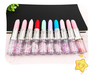 नवीनता लिपस्टिक के आकार का आकार बॉल पेन, तरल कलम के साथ फ्लोटर - Product Image 3
