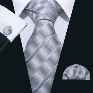 批发高品质定制设计商务男士西装领带灰色pisley pisley丝质男士领结 - Product Image 1