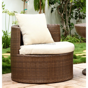 Baignoire ronde Design Maison utilisée Terrasse Loisirs Chat Mobilier d'extérieur Table de bar Chaises en rotin d'osier - Product Image 2