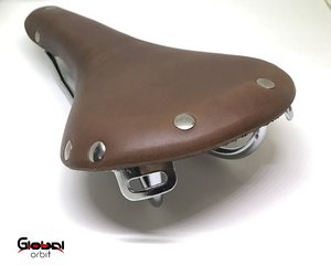 ราง280X150mm หนังสีดำ Cr-Mo สำหรับจักรยานเสือหมอบทำจากหนังเบาะหนังสีน้ำตาล - Product Image 2