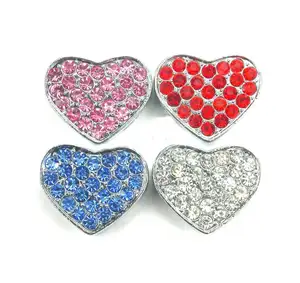 Wholesale stocked 8mm 10mm diy jewelry making custom heart slide bracelet charm