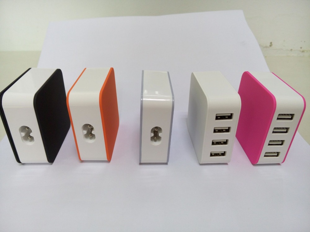 Мобильный телефон зарядных станций 5 В 5А 4 USB desktop KC зарядное устройство с KC, CE, ROHS, FCC для iphone и samsung