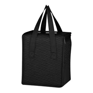 Cubic Eco Welle Non Woven Werbe Recycle Custom Druck Thermische Kühler Isolierte Mittagessen Tasche