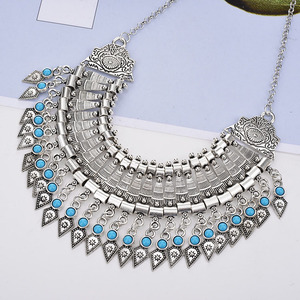 >>>New Bohemian Fringe Tassel Collar Statement <strong>Necklace</strong> Vintage Boho Gypsy <strong>Silver</strong> Festival Turkish Ethnic <strong>Chunky</strong> <strong>Necklace</strong> - Product Image 2