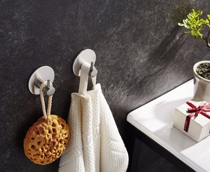 4 crochets adhésifs muraux ronds en acier inoxydable pour serviettes, manteaux et peignoirs, pour cuisine et salle de bain - Product Image 6