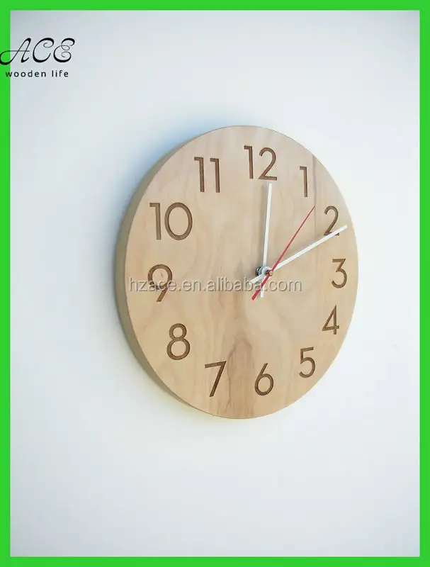 Modern wood wall clock Home decorative wood wall clock Home goods wood wall clocks