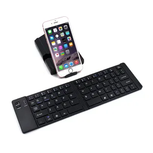 Shenzhen métal blanc mini azerty d'ordinateur portable sans fil bluetooth pliable clavier pliant