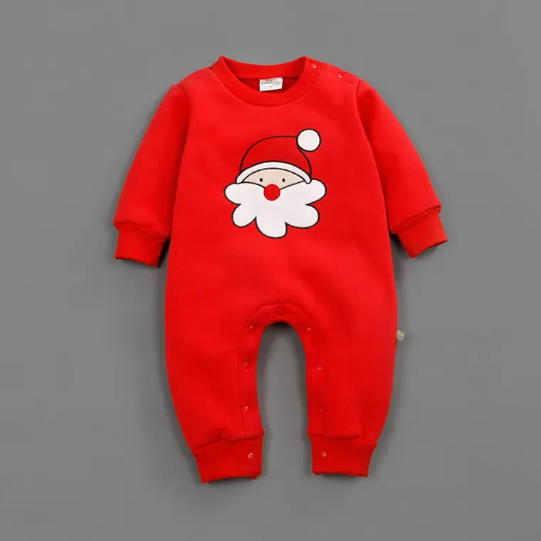 Wholesale Baby Clothes Long Sleeve Christmas Outfit Baby Winter Cute Romper