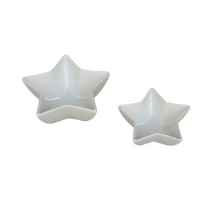 Tabela decoração estrela forma concisa branco fruta pipoca cerâmica sobremesa sncak saladas tigelas - Product Image 4