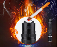 Lampe de poche puissante avec zoom multifonctionnel LED, avec éclairage arc, rechargeable, pour le camping, la nuit, 2 pièces