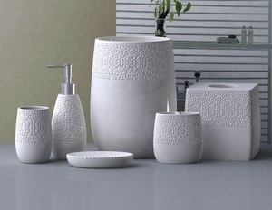Luxury Modern High Quality New-fashioned Resin Six-piece Eco-Friendly Stocked JUEHENG Brand <strong>Bathroom</strong> <strong>Accessories</strong> <strong>Set</strong> Model - Product Image 6