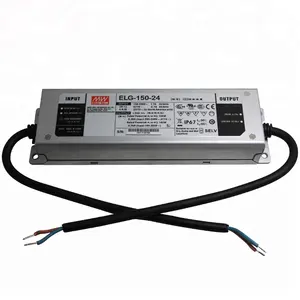 Meanwell ELG-150-24B IP67 تصنيف 0-10V عكس الضوء 150W 24V الصمام سائق ل شرائط ليد